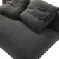 Modway Solace Modular Upholstered Fabric Armless Loveseat FredCo