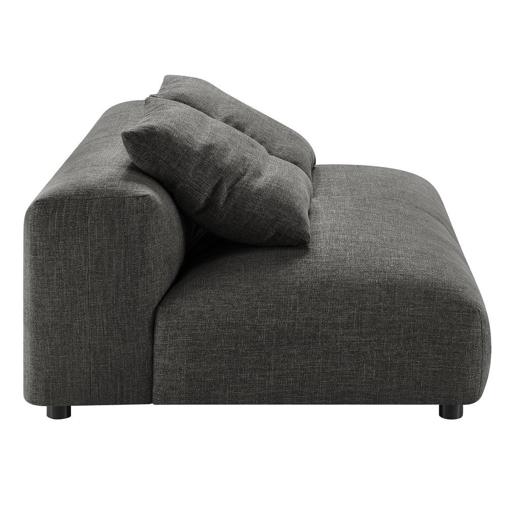 Modway Solace Modular Upholstered Fabric Armless Loveseat FredCo