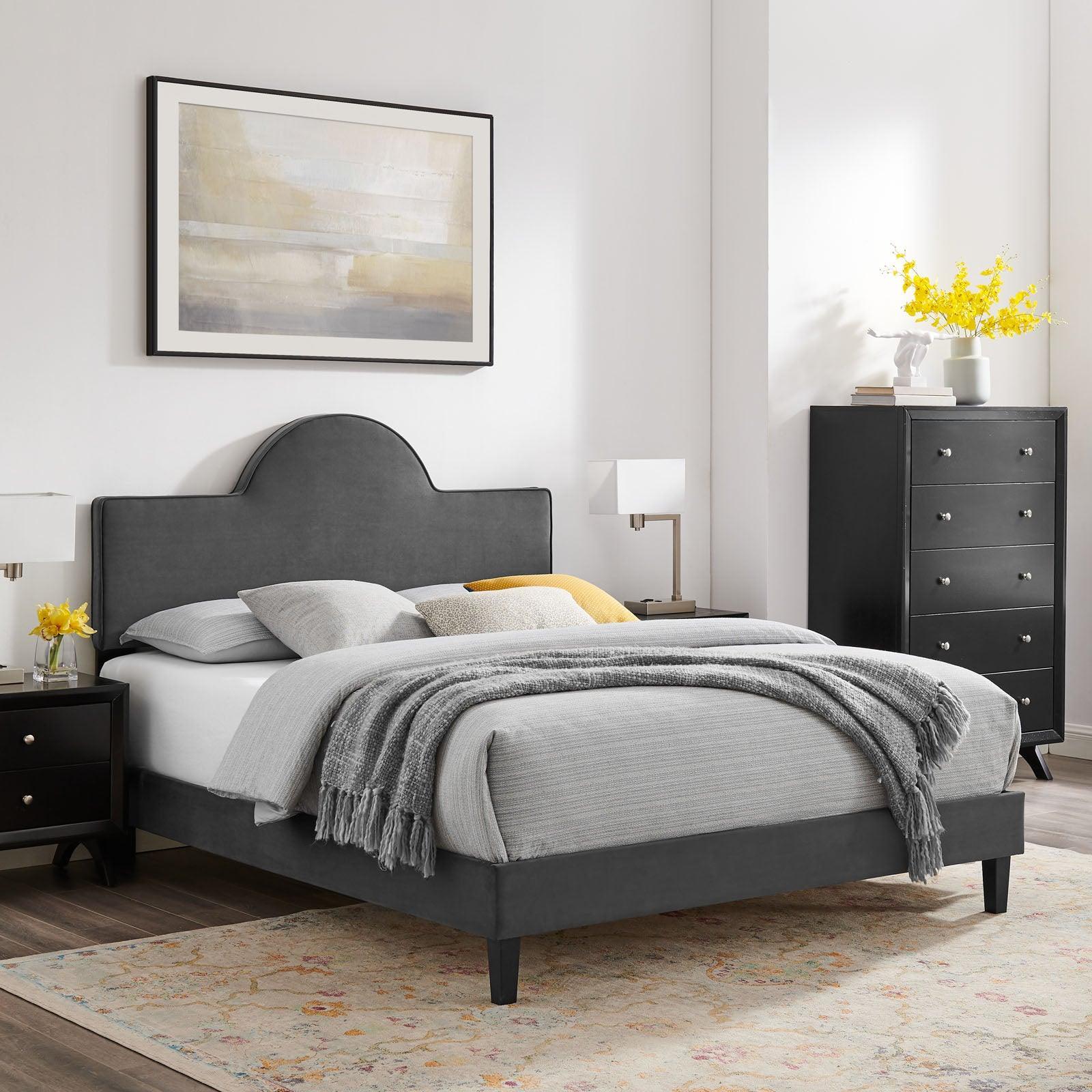 Modway Soleil Performance Velvet Full Bed FredCo