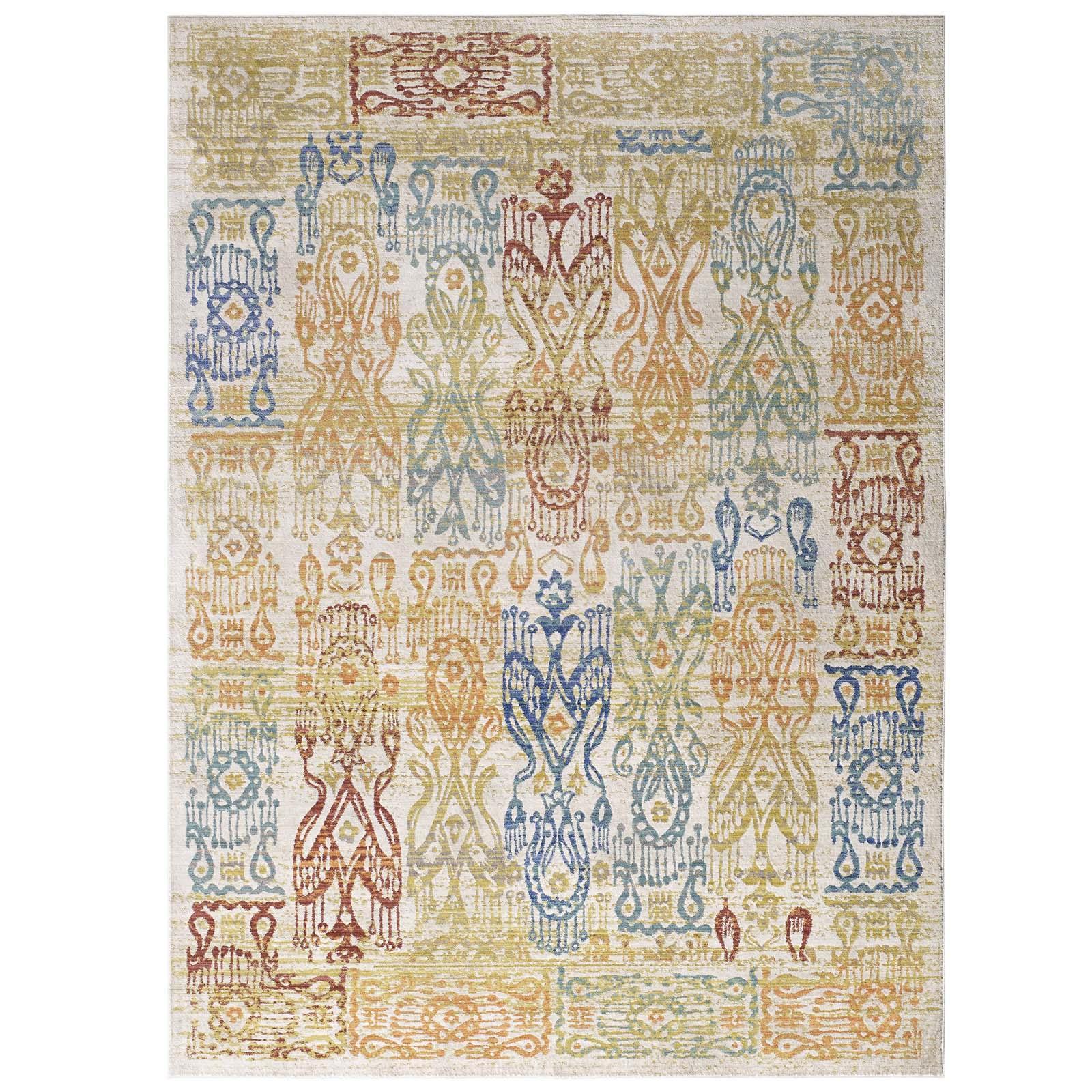 Modway Solimar Distressed Southwestern Aztec Area Rug FredCo