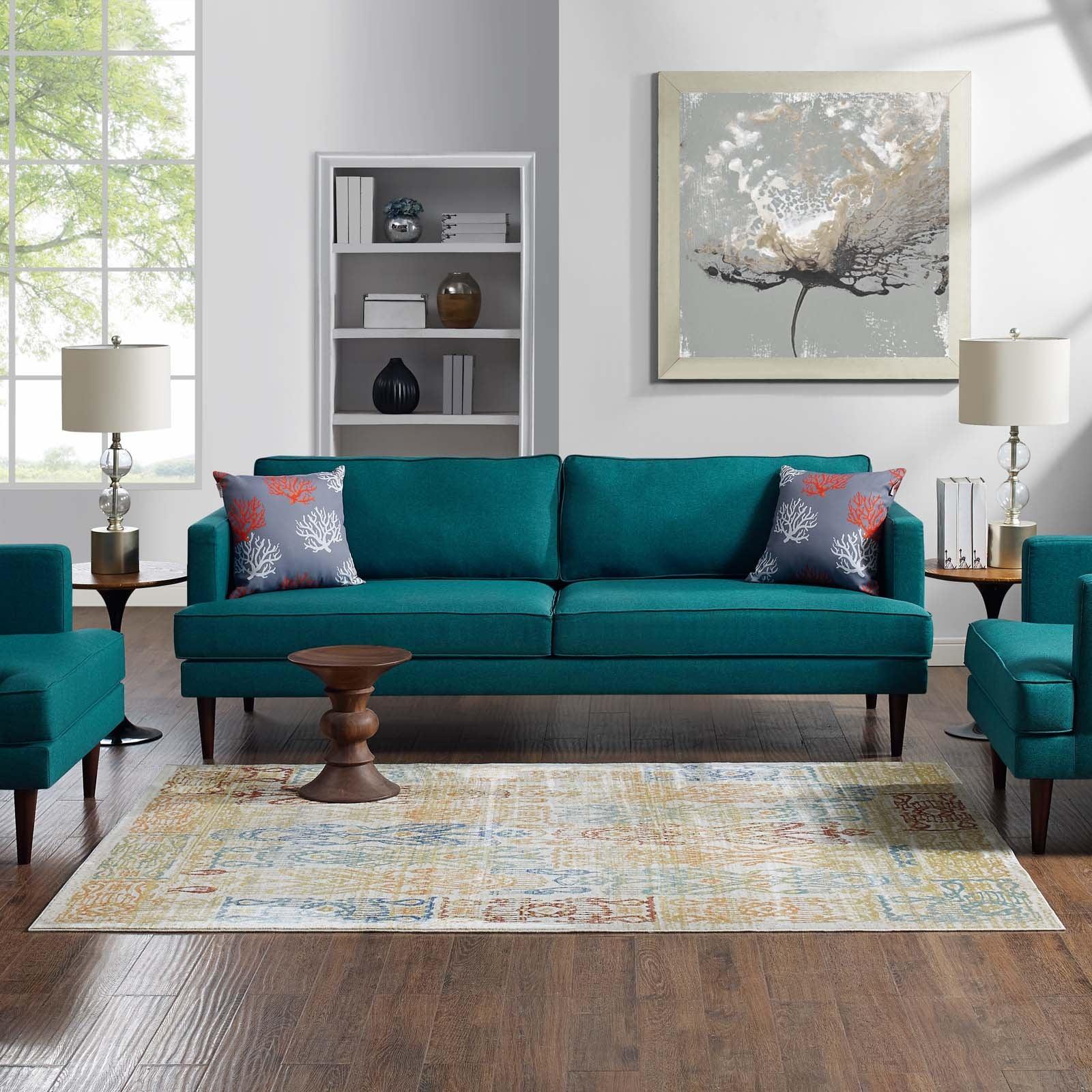 Modway Solimar Distressed Southwestern Aztec Area Rug FredCo