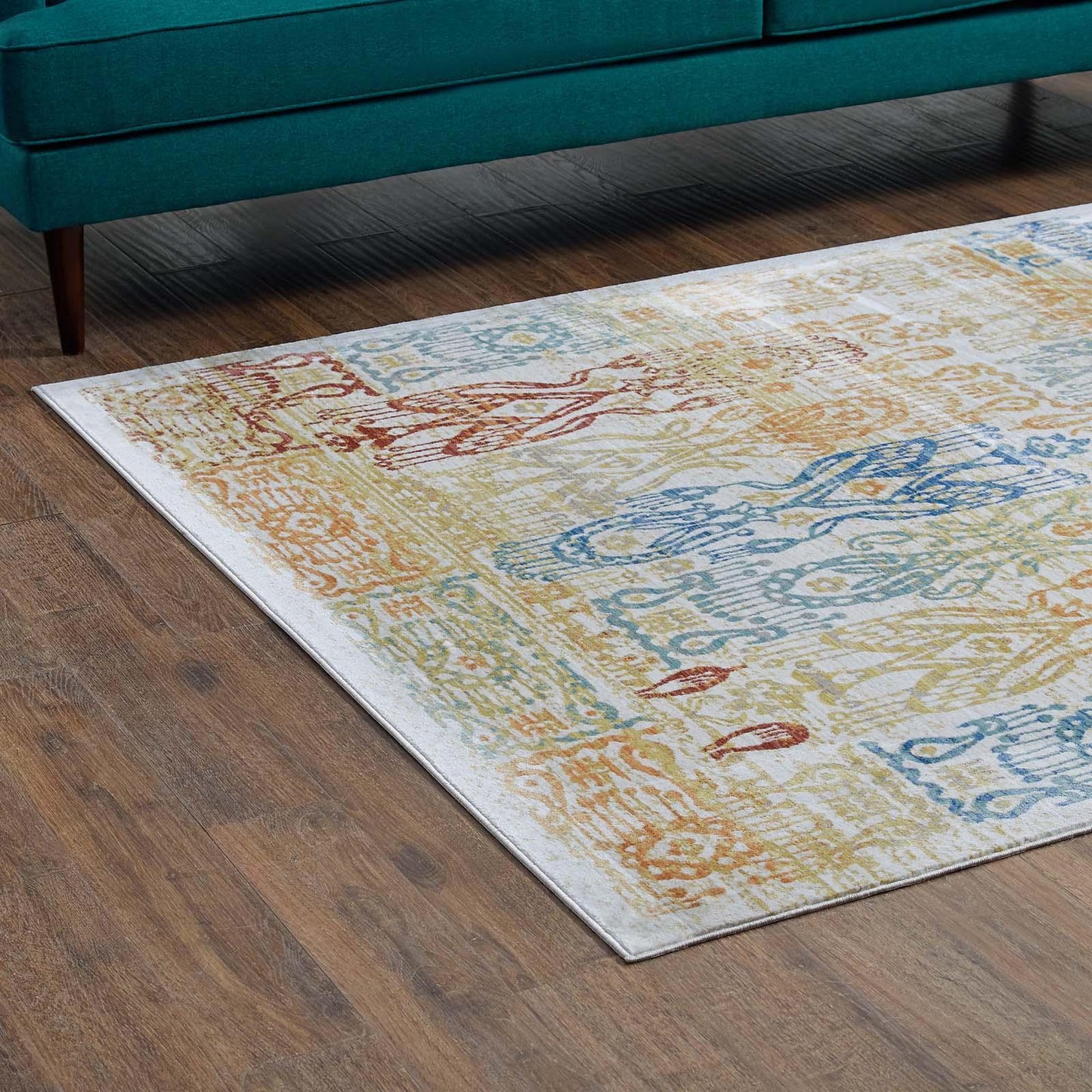 Modway Solimar Distressed Southwestern Aztec Area Rug FredCo