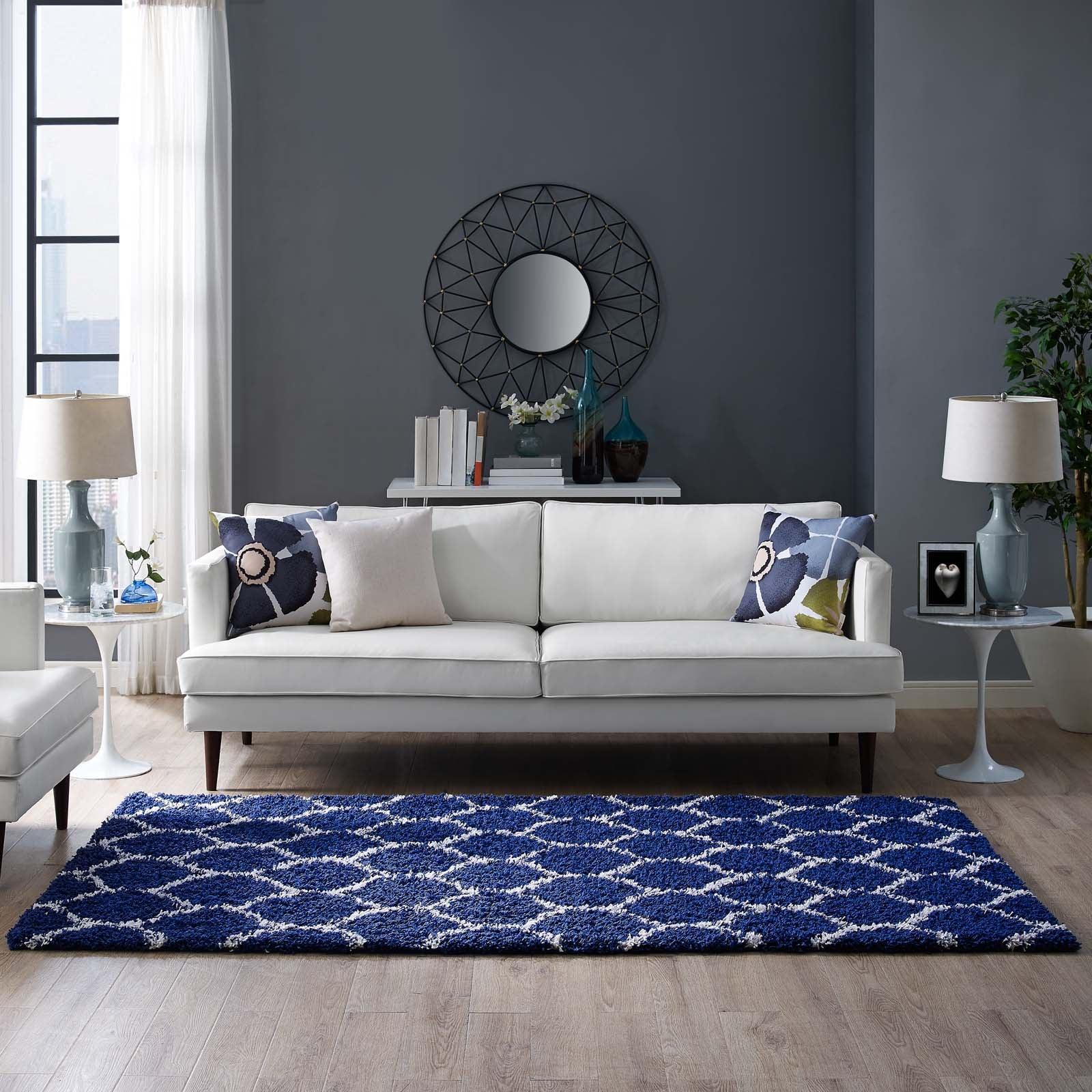 Modway Solvea Moroccan Trellis Shag Area Rug FredCo