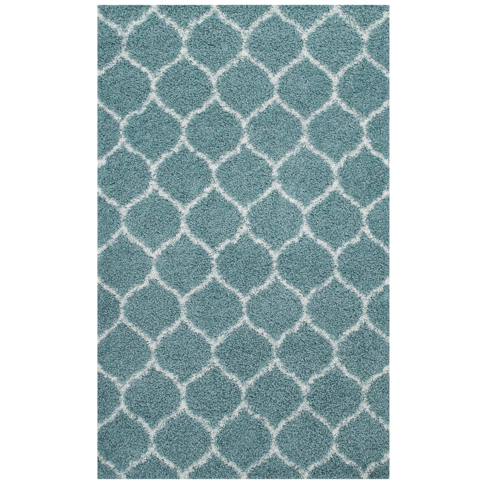 Modway Solvea Moroccan Trellis Shag Area Rug FredCo