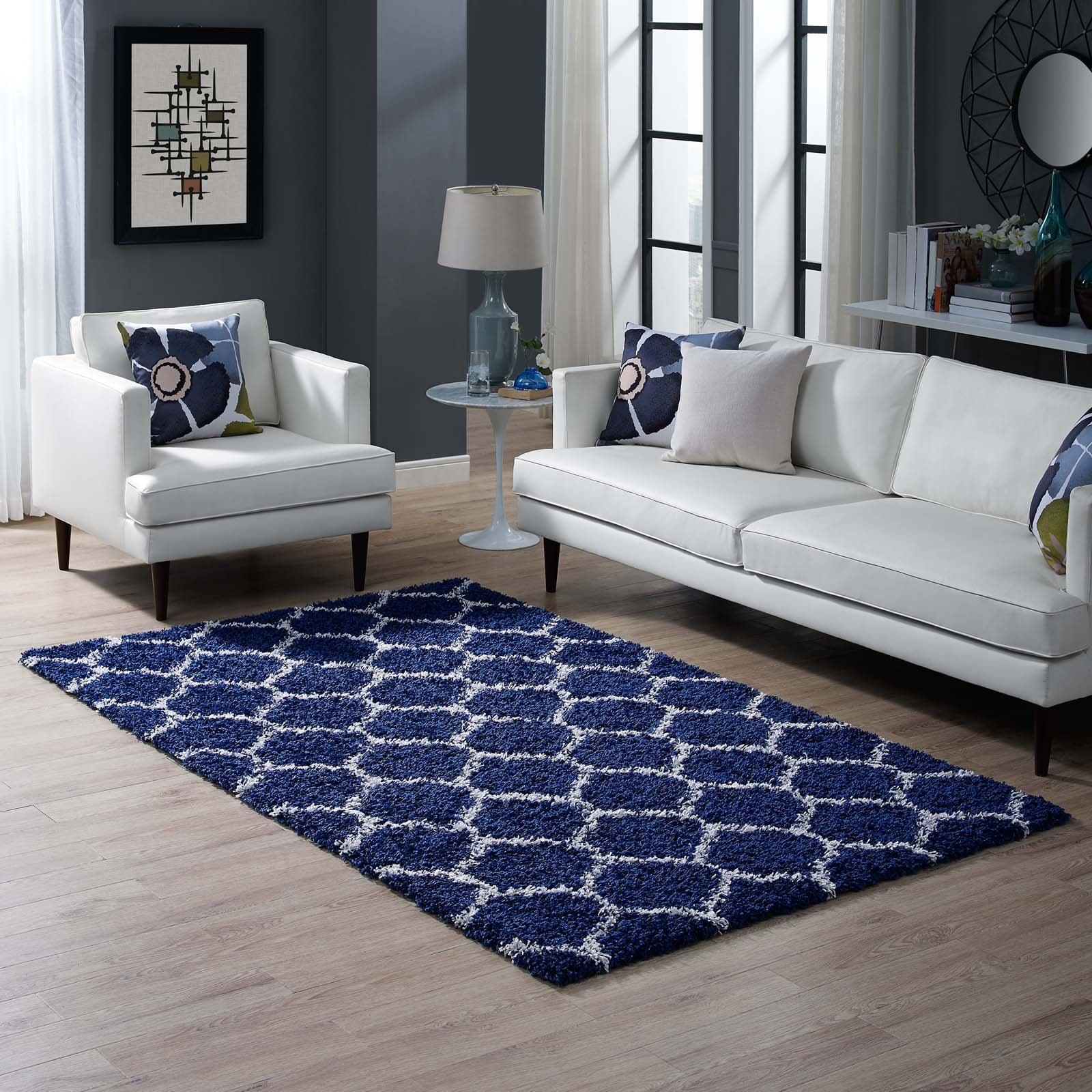 Modway Solvea Moroccan Trellis Shag Area Rug FredCo
