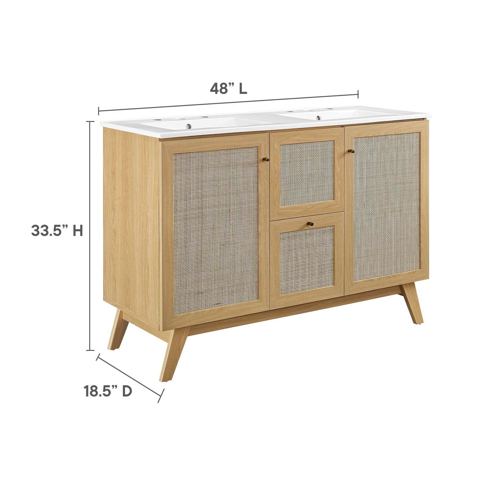 Modway Soma 48” Double Sink Bathroom Vanity FredCo