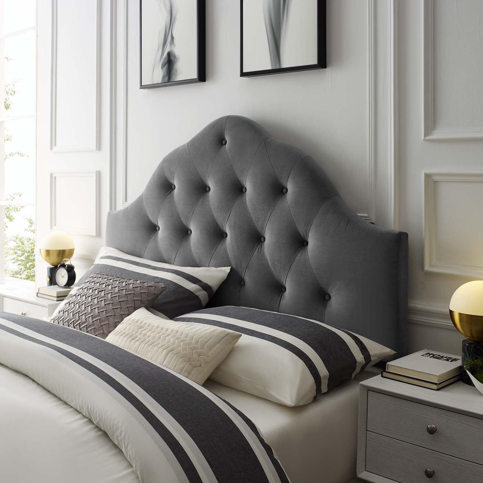 Modway Sovereign Full Diamond Tufted Performance Velvet Headboard FredCo