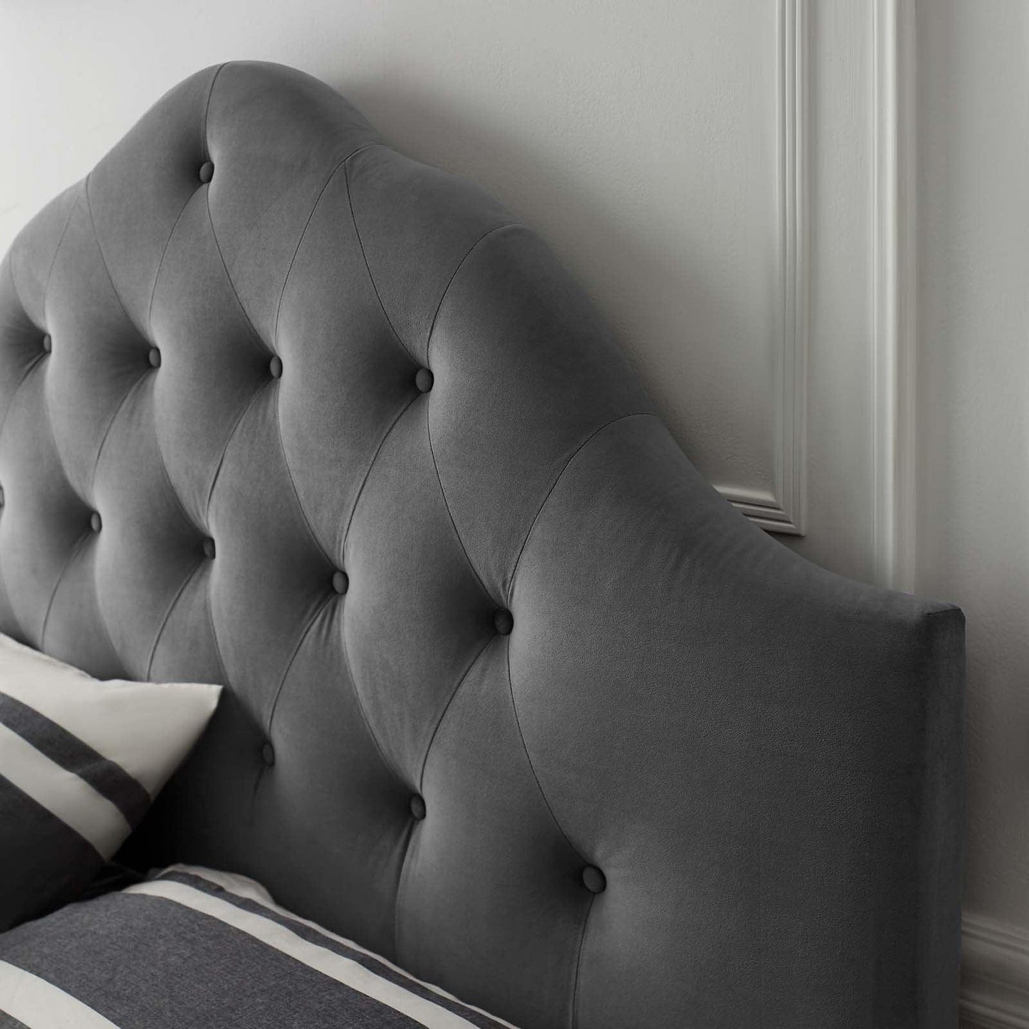 Modway Sovereign Queen Diamond Tufted Performance Velvet Headboard FredCo