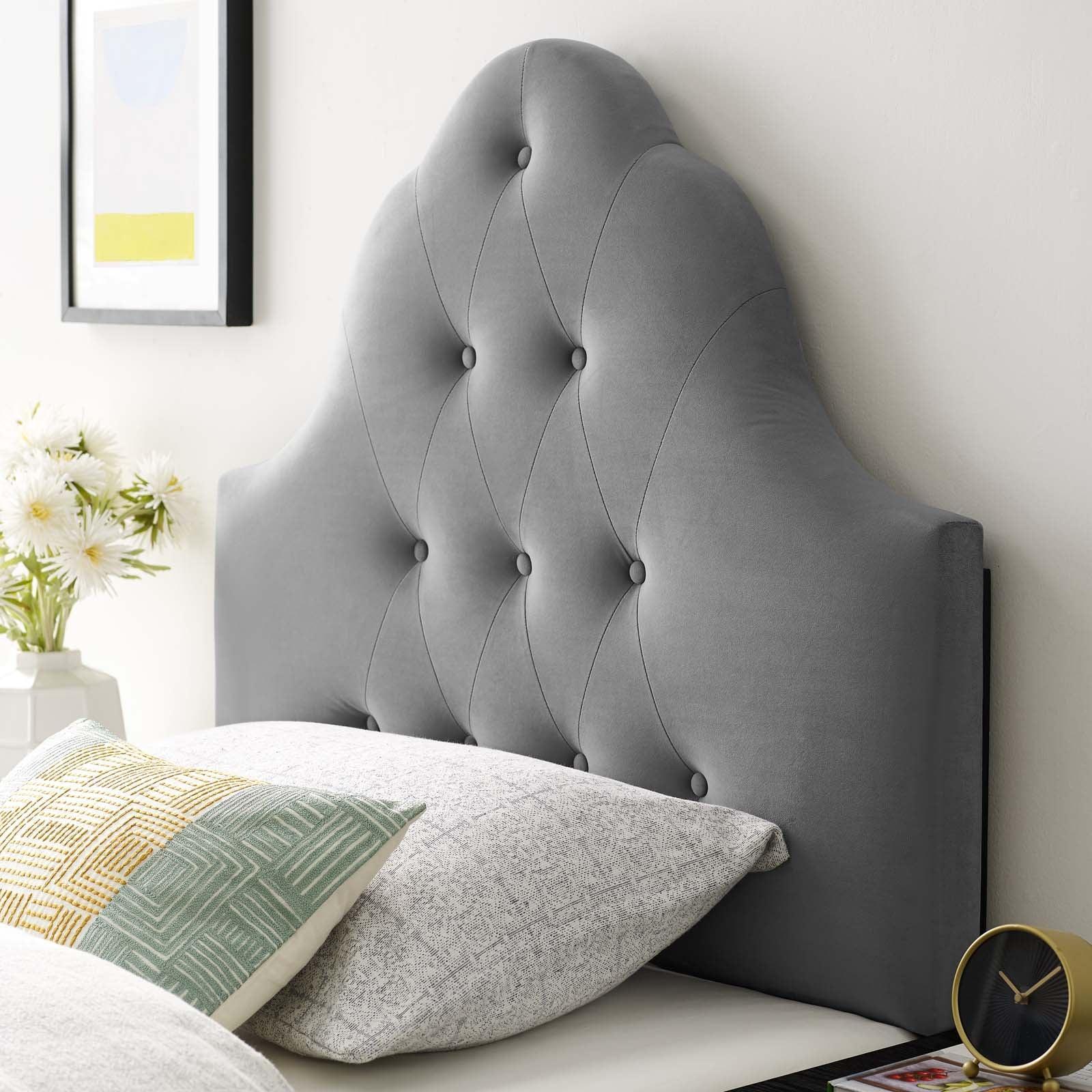 Modway Sovereign Twin Diamond Tufted Performance Velvet Headboard FredCo