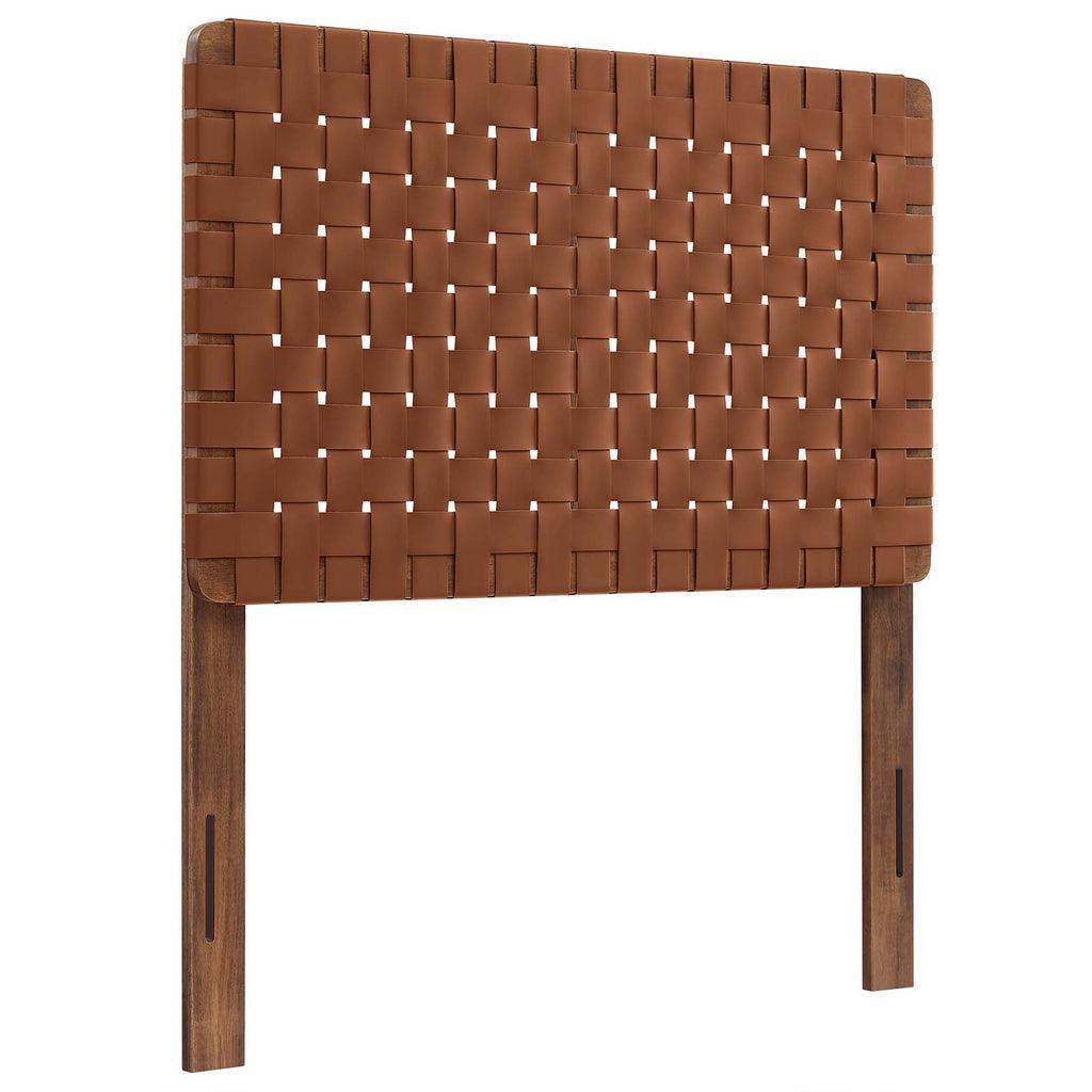 Modway Sparta Vegan Leather Weave Headboard FredCo