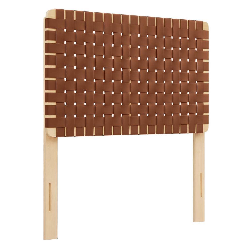 Modway Sparta Vegan Leather Weave Headboard FredCo