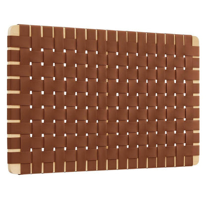 Modway Sparta Wall-Mount Vegan Leather Weave Headboard FredCo