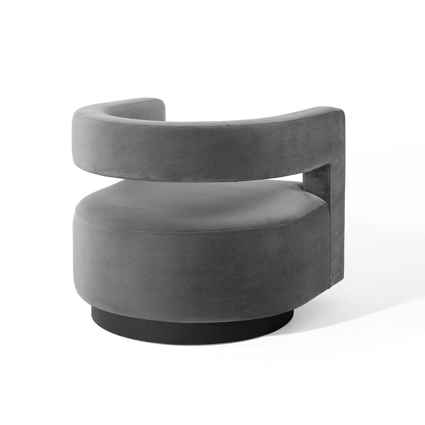 Modway Spin Cutaway Performance Velvet Swivel Armchair FredCo