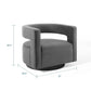 Modway Spin Cutaway Performance Velvet Swivel Armchair FredCo
