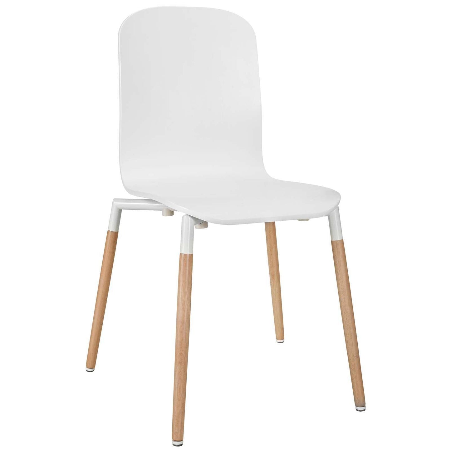 Modway Stack Dining Chairs and Table Wood Set of 5 FredCo