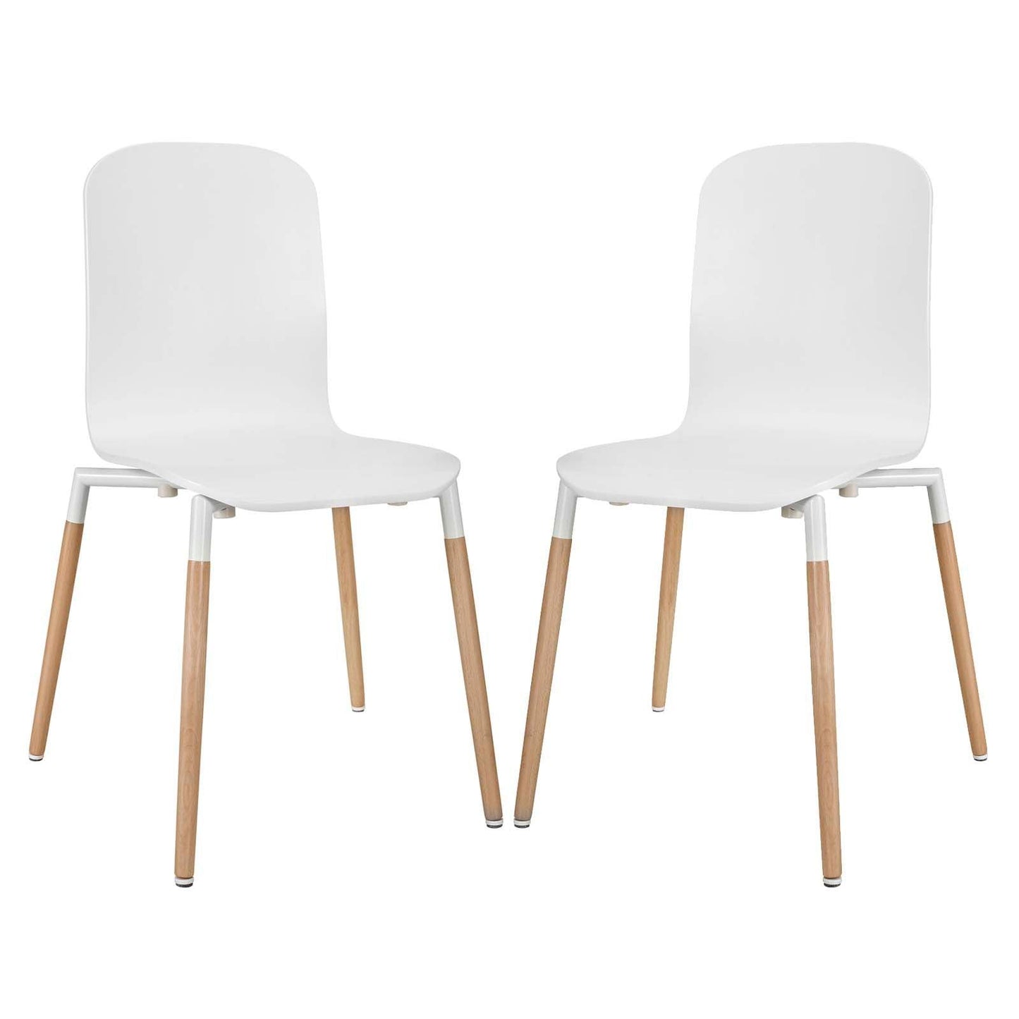 Modway Stack Dining Chairs Wood Set of 2 FredCo