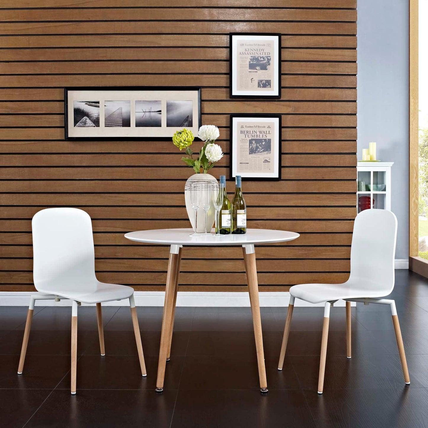 Modway Stack Dining Chairs Wood Set of 2 FredCo