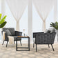 Modway Stance 3 Piece Outdoor Patio Aluminum Sectional Sofa Set FredCo