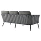 Modway Stance 3 Piece Outdoor Patio Aluminum Sectional Sofa Set, EEI-3165 FredCo