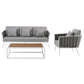 Modway Stance 3 Piece Outdoor Patio Aluminum Sectional Sofa Set, EEI-3166 FredCo