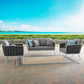 Modway Stance 3 Piece Outdoor Patio Aluminum Sectional Sofa Set, EEI-3170 FredCo