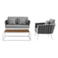 Modway Stance 3 Piece Outdoor Patio Aluminum Sectional Sofa Set, EEI-3171 FredCo