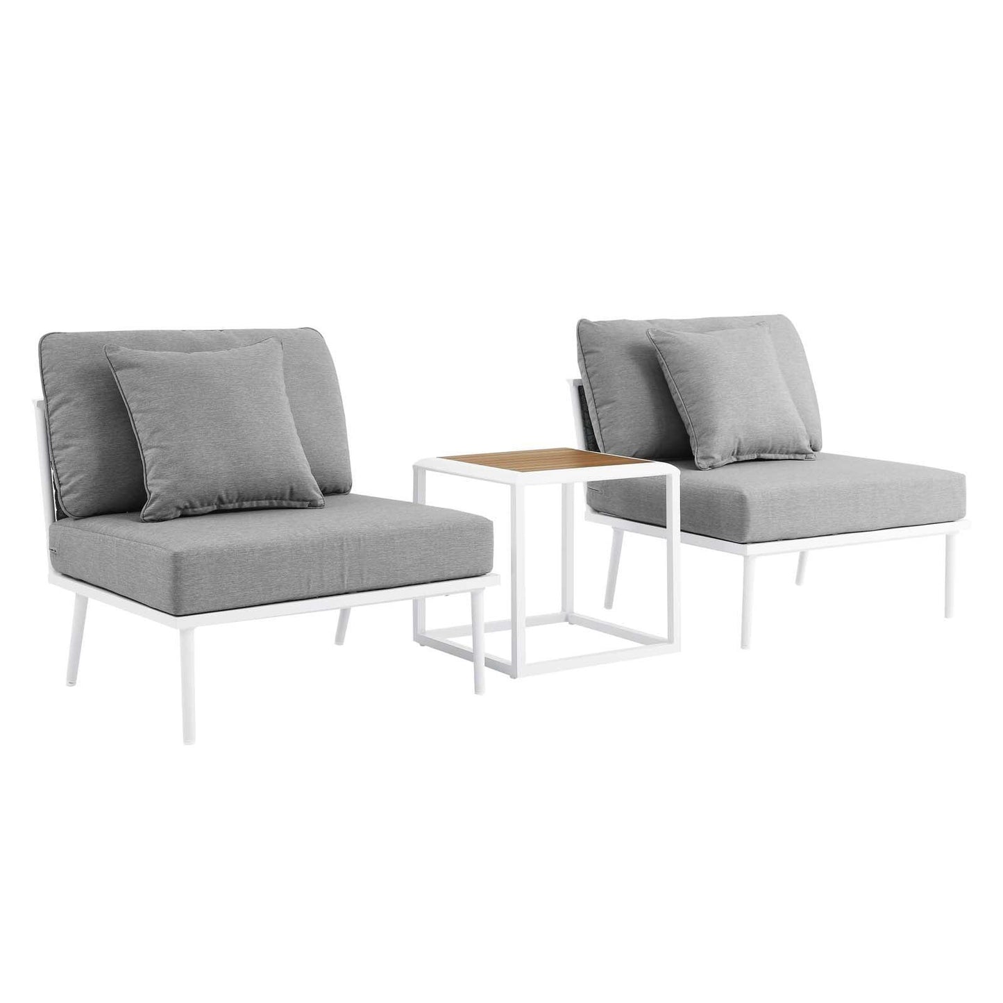 Modway Stance 3 Piece Outdoor Patio Aluminum Set FredCo