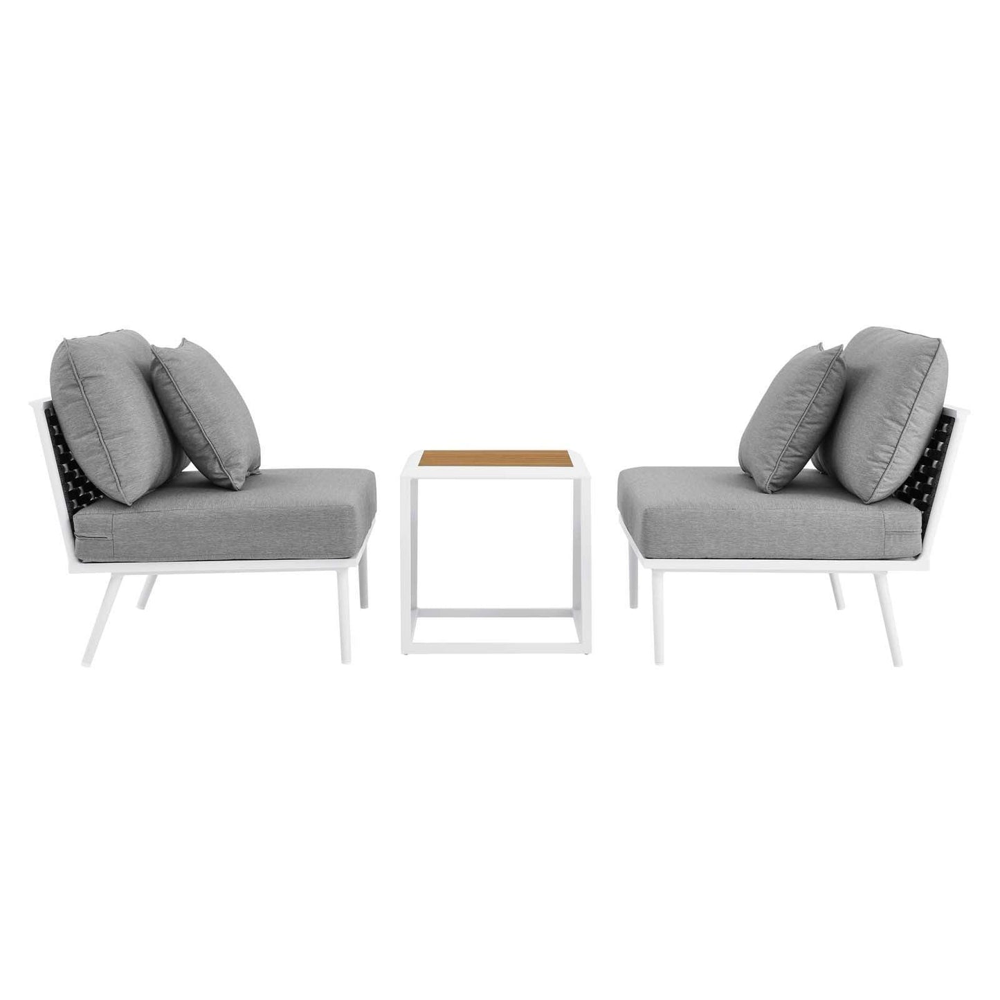 Modway Stance 3 Piece Outdoor Patio Aluminum Set FredCo