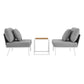 Modway Stance 3 Piece Outdoor Patio Aluminum Set FredCo