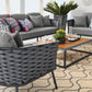 Modway Stance 4 Piece Outdoor Patio Aluminum Sectional Sofa Set FredCo