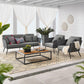Modway Stance 4 Piece Outdoor Patio Aluminum Sectional Sofa Set, EEI-3167 FredCo