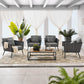 Modway Stance 5 Piece Outdoor Patio Aluminum Sectional Sofa Set, EEI-3321 FredCo