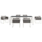 Modway Stance 7 Piece Outdoor Patio Aluminum Dining Set FredCo