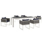 Modway Stance 7 Piece Outdoor Patio Aluminum Dining Set FredCo