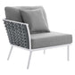 Modway Stance 8 Piece Outdoor Patio Aluminum Sectional Sofa Set FredCo
