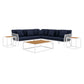 Modway Stance 8 Piece Outdoor Patio Aluminum Sectional Sofa Set FredCo