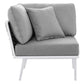 Modway Stance 8 Piece Outdoor Patio Aluminum Sectional Sofa Set FredCo