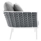 Modway Stance 9 Piece Aluminum Outdoor Patio Aluminum Sectional Sofa Set FredCo