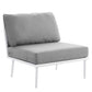 Modway Stance 9 Piece Aluminum Outdoor Patio Aluminum Sectional Sofa Set FredCo