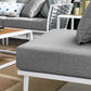 Modway Stance 9 Piece Aluminum Outdoor Patio Aluminum Sectional Sofa Set FredCo