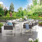 Modway Stance 9 Piece Outdoor Patio Aluminum Dining Set FredCo