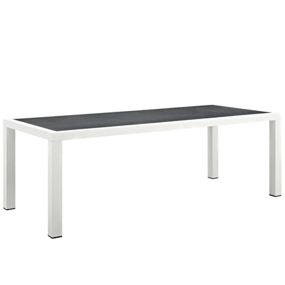 Modway Stance 90.5" Outdoor Patio Aluminum Dining Table FredCo