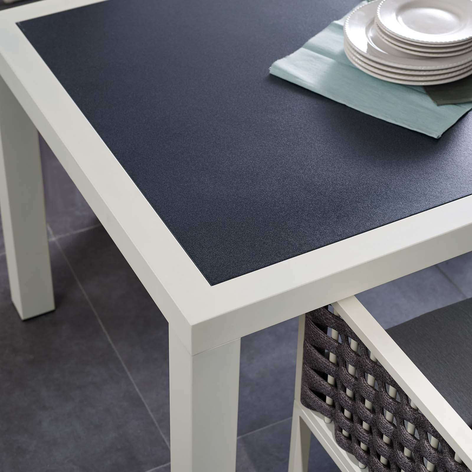 Modway Stance 90.5" Outdoor Patio Aluminum Dining Table FredCo