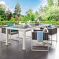 Modway Stance 90.5" Outdoor Patio Aluminum Dining Table FredCo