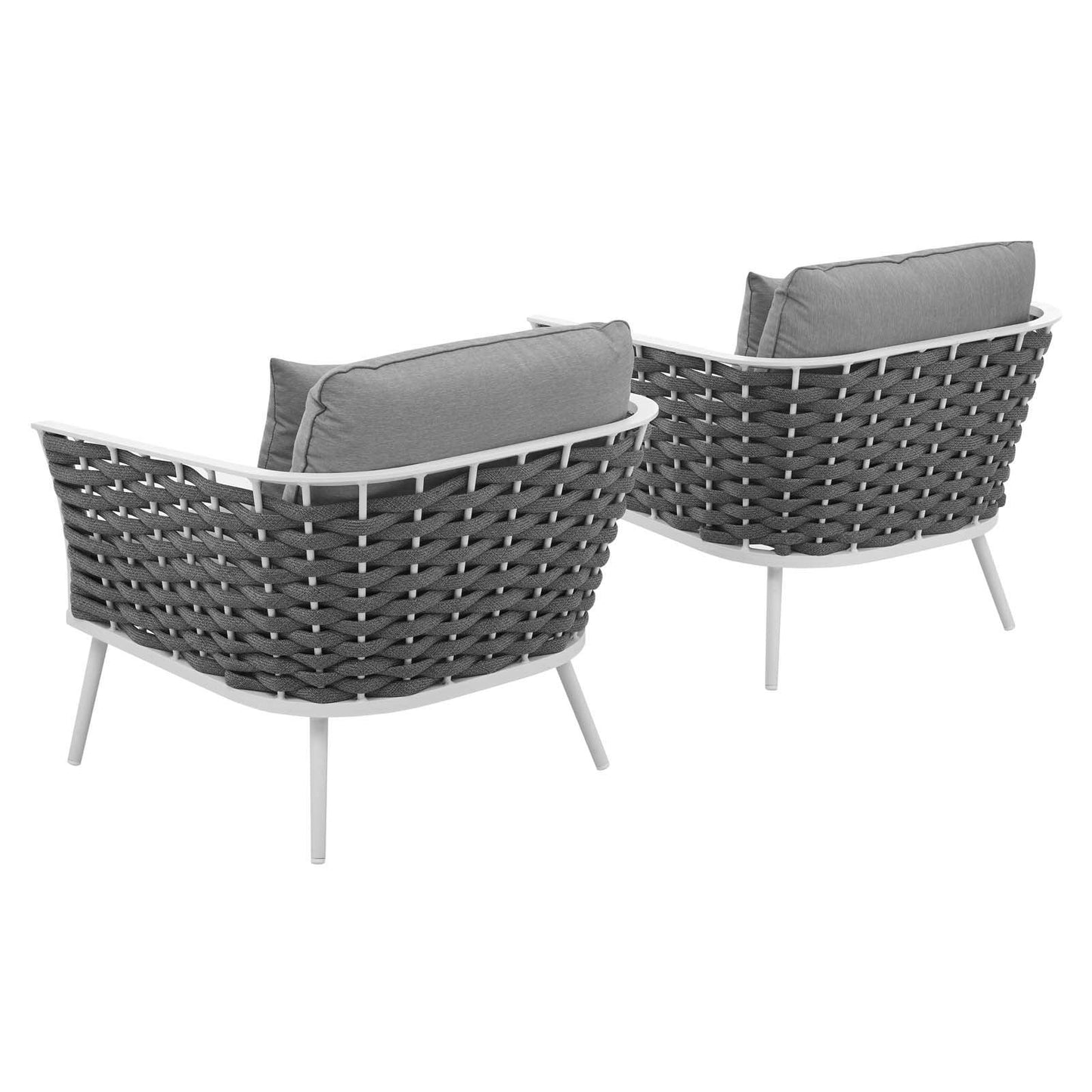 Modway Stance Armchair Outdoor Patio Aluminum Set of 2 FredCo