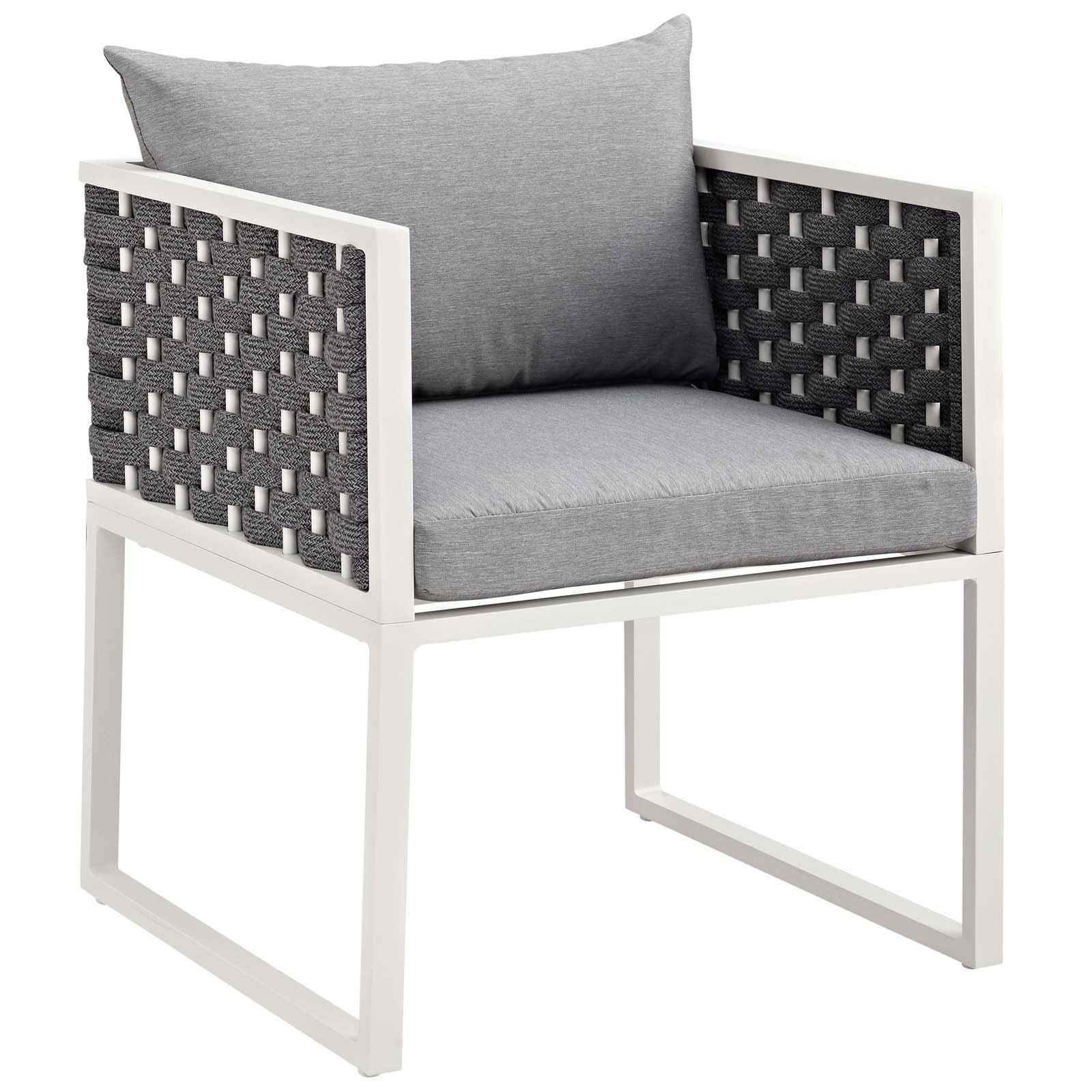 Modway Stance Dining Armchair Outdoor Patio Aluminum Set of 2 FredCo