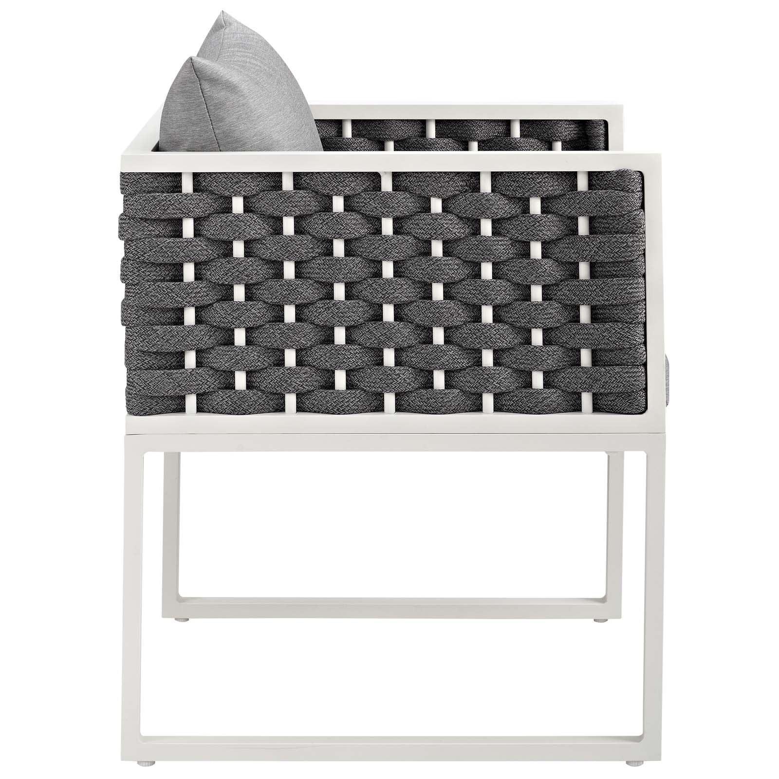 Modway Stance Dining Armchair Outdoor Patio Aluminum Set of 2 FredCo