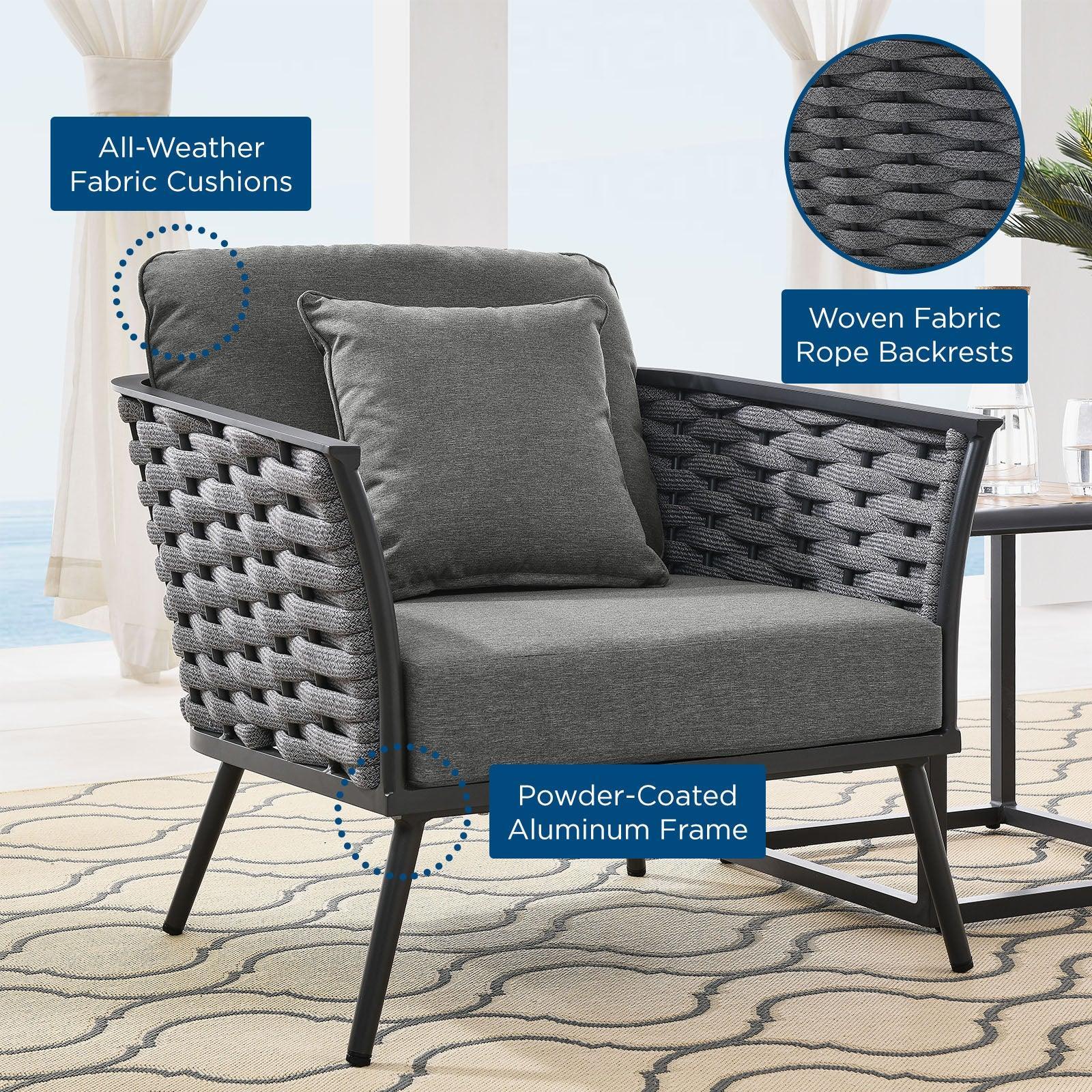 Modway Stance Outdoor Patio Aluminum Armchair FredCo