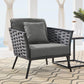 Modway Stance Outdoor Patio Aluminum Armchair FredCo