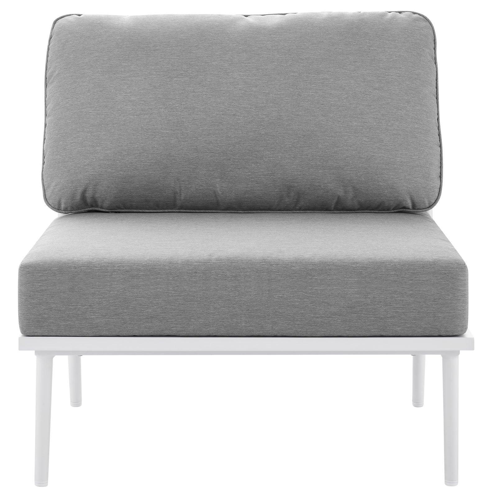 Modway Stance Outdoor Patio Aluminum Armless Chair FredCo